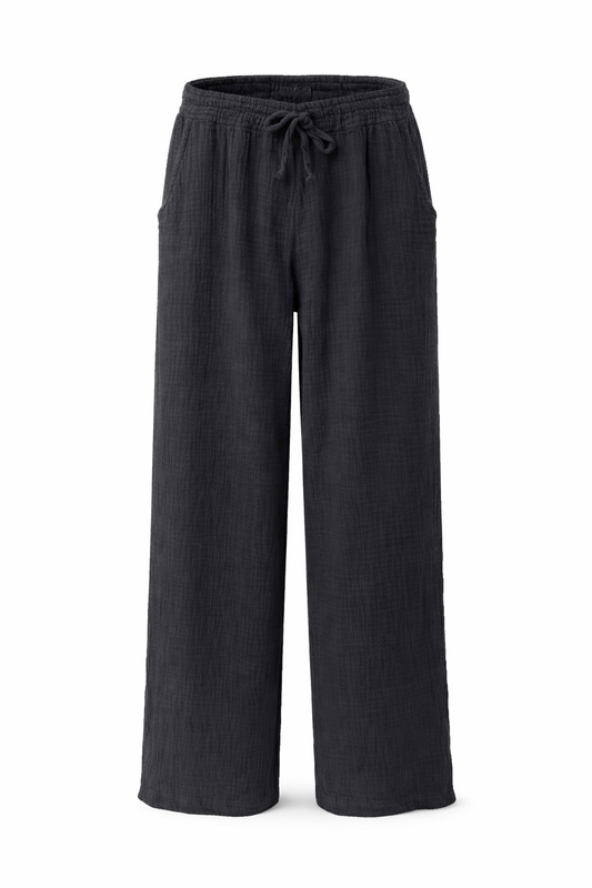Musselin Hose Gr. 34-40 schwarz