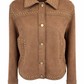 Jacke Wildlederoptik schokobraun, Gr. 36-42