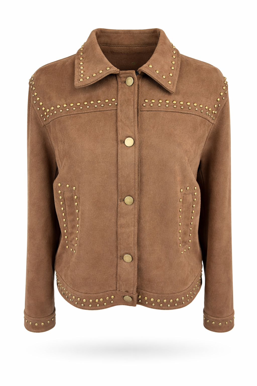 Jacke Wildlederoptik schokobraun, Gr. 36-42