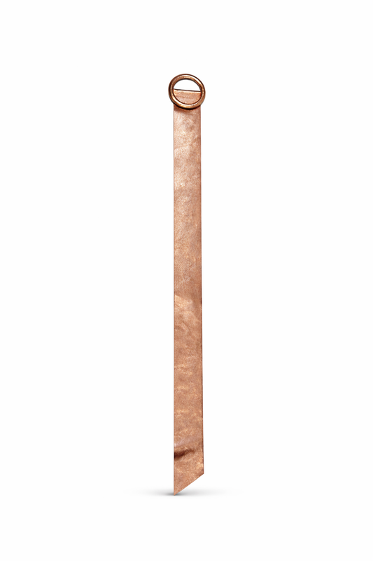 Leder Taillengürtel mit Ring-Schließe rosé-gold