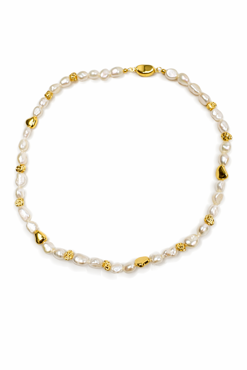 Perlenkette mit goldenen Details