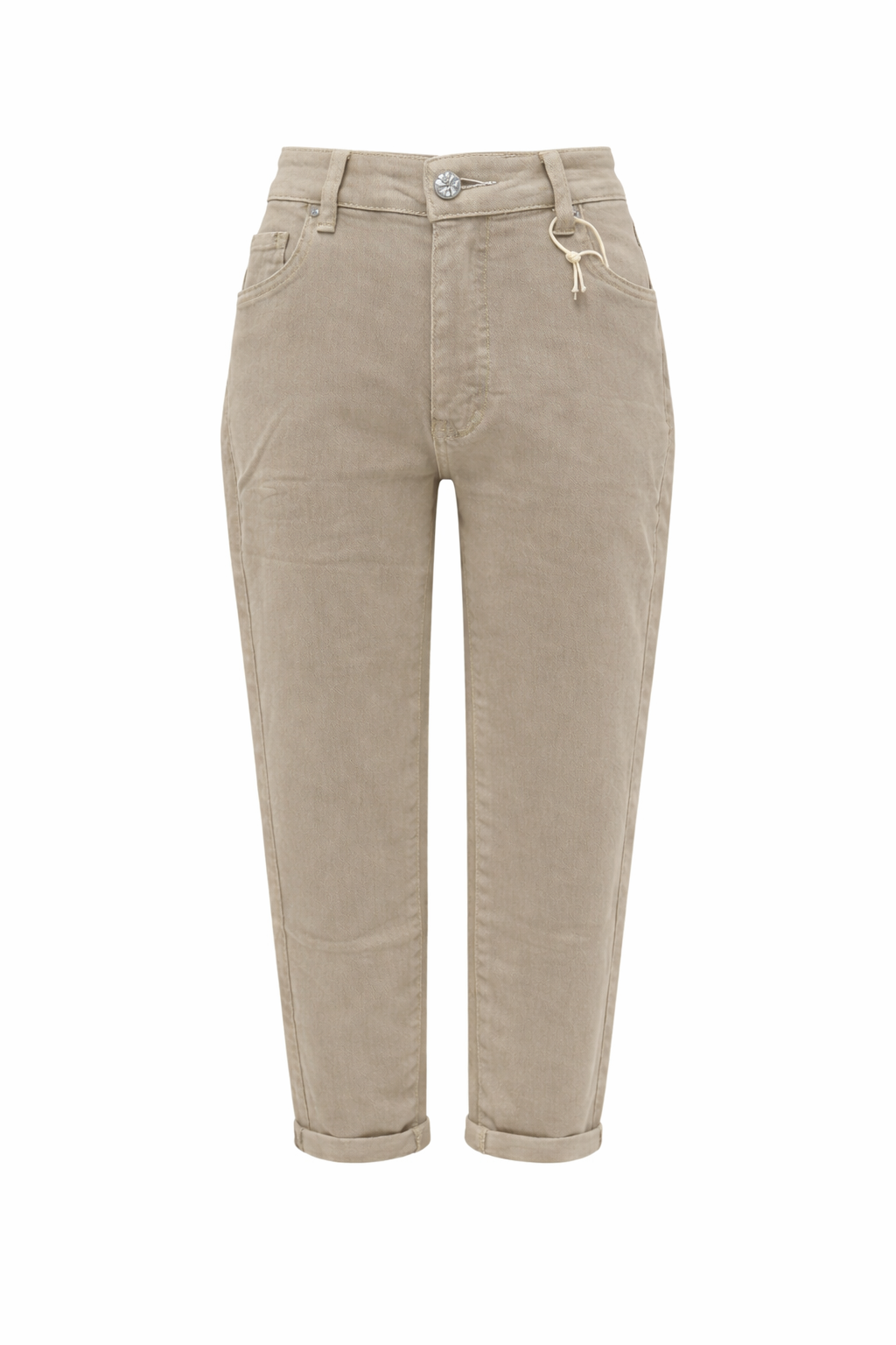 Loose Fit Denim-Hose taupe, Gr. 34-42