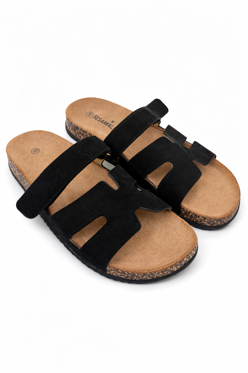 Pantoletten im ikonischen H-Cut-Out-Design schwarz, Gr. 38