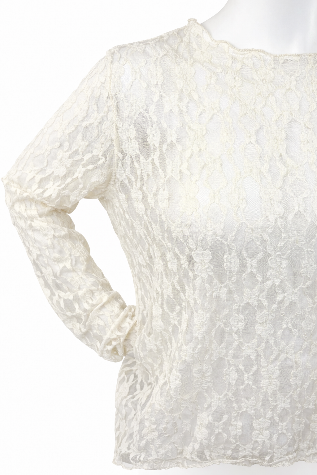 Zartes Spitzenoberteil beige, Gr. 36-42