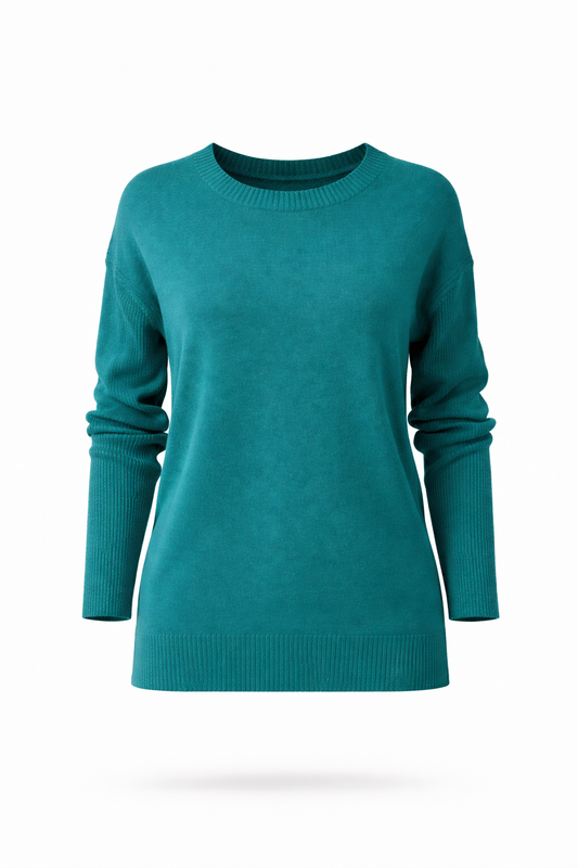 Strickpullover petrol, Gr. 36-42