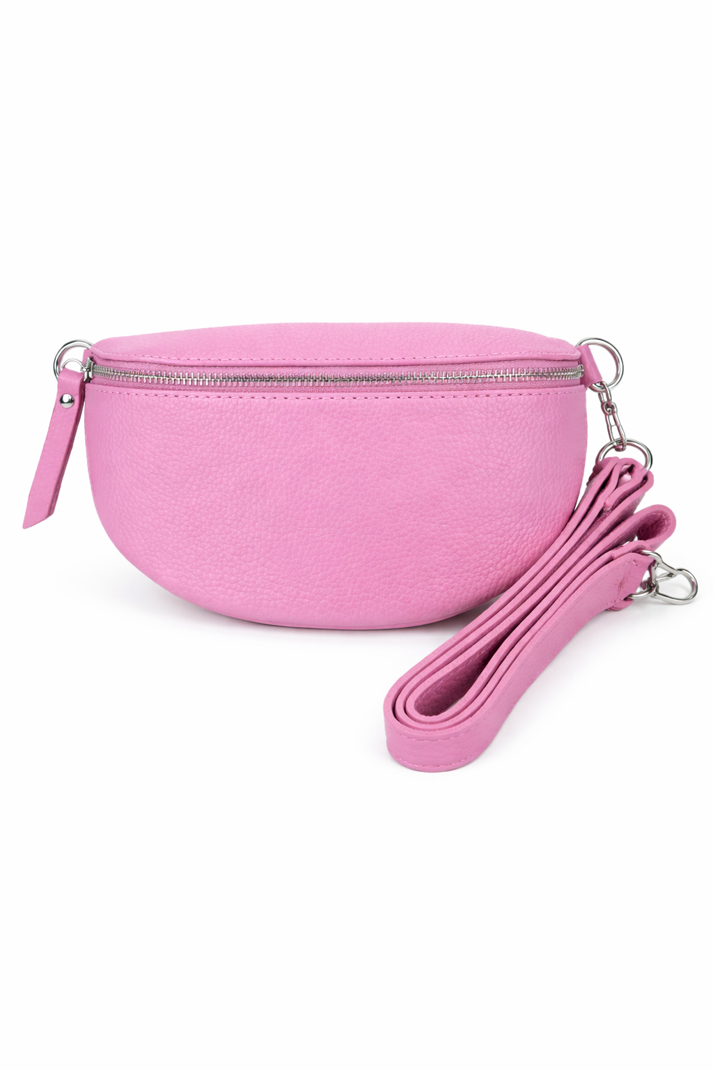 Leder-Bauchtasche pink