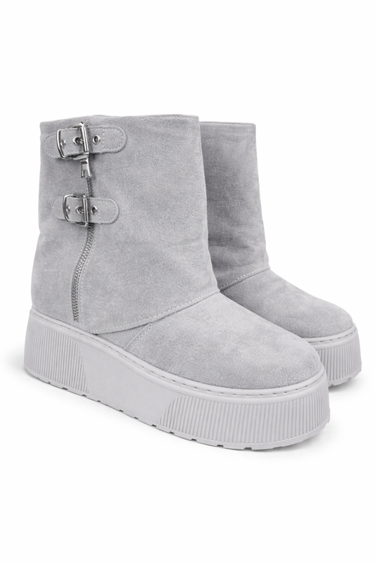 Plateau-Boot hellgrau, Gr. 36-41