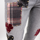 Jeans Pailletten + Patches grau, Gr. 36-42