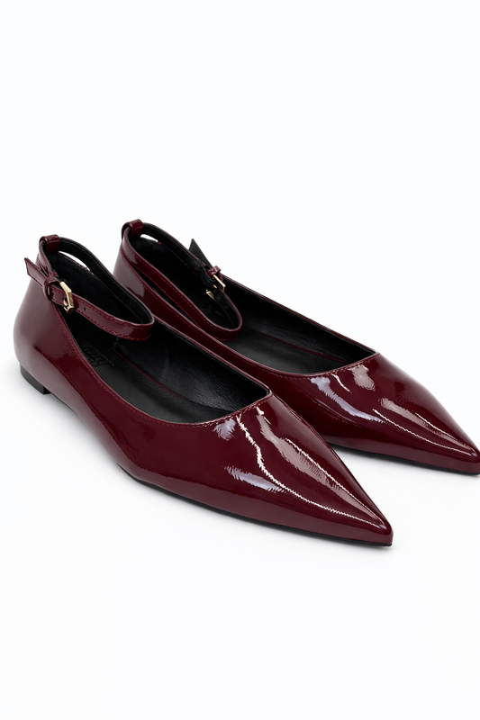 Lack-Ballerinas bordeaux, Gr. 36-41