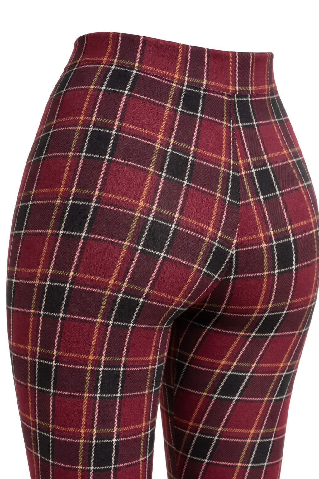 Stoffhose kariert bordeaux/schwarz, Gr. 36-40