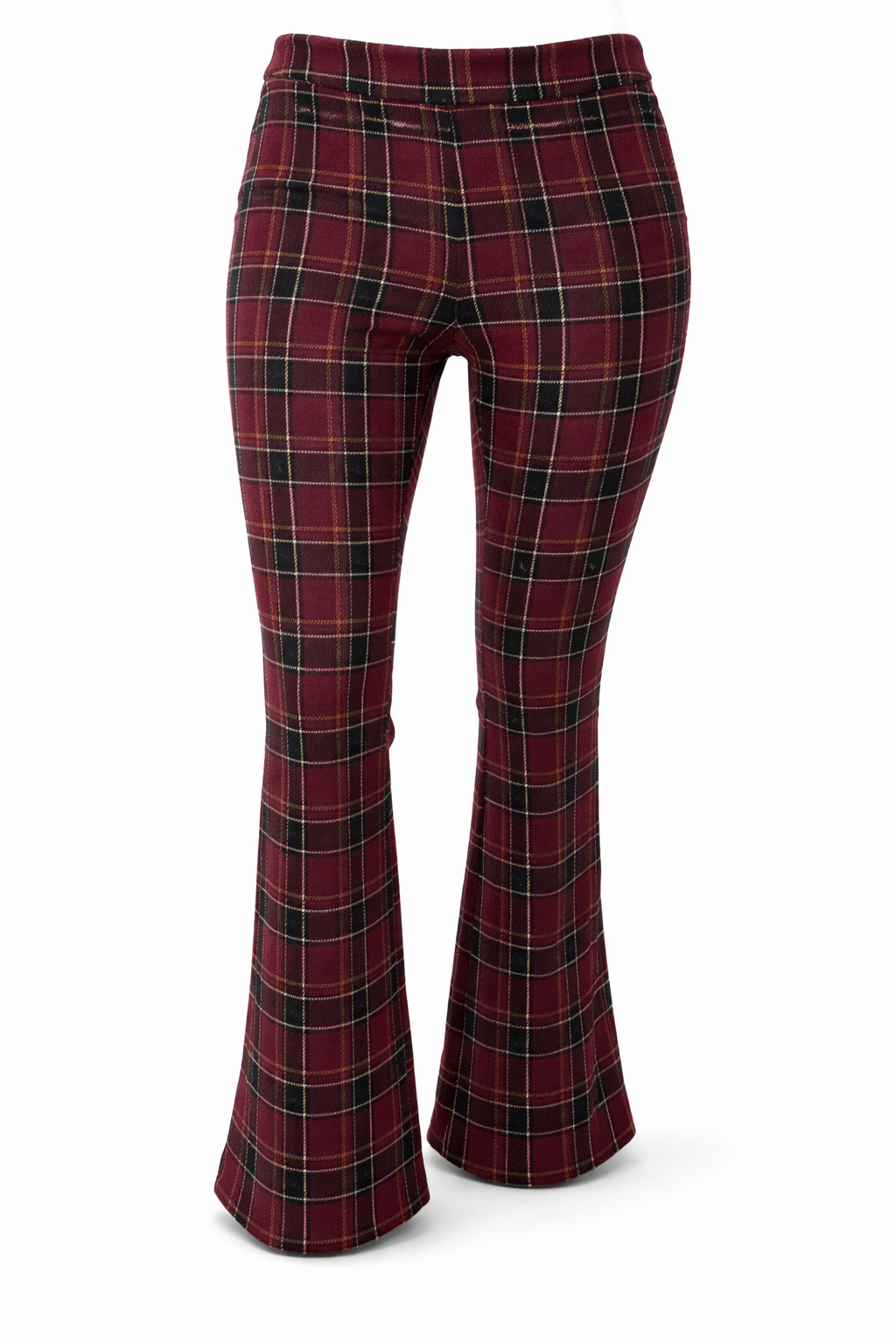 Stoffhose kariert bordeaux/schwarz, Gr. 36-40