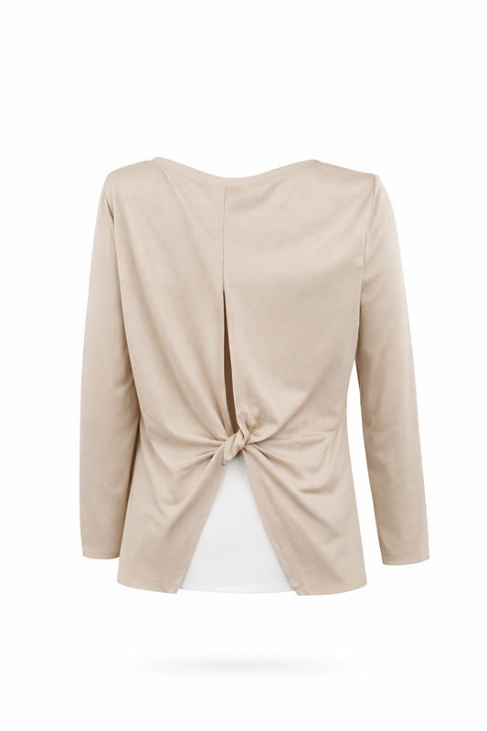 Oberteil mit Twist-Back-Design beige, Gr. 36-42