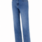 Wide-Leg Jeans Fransen blau, Gr. 34-40