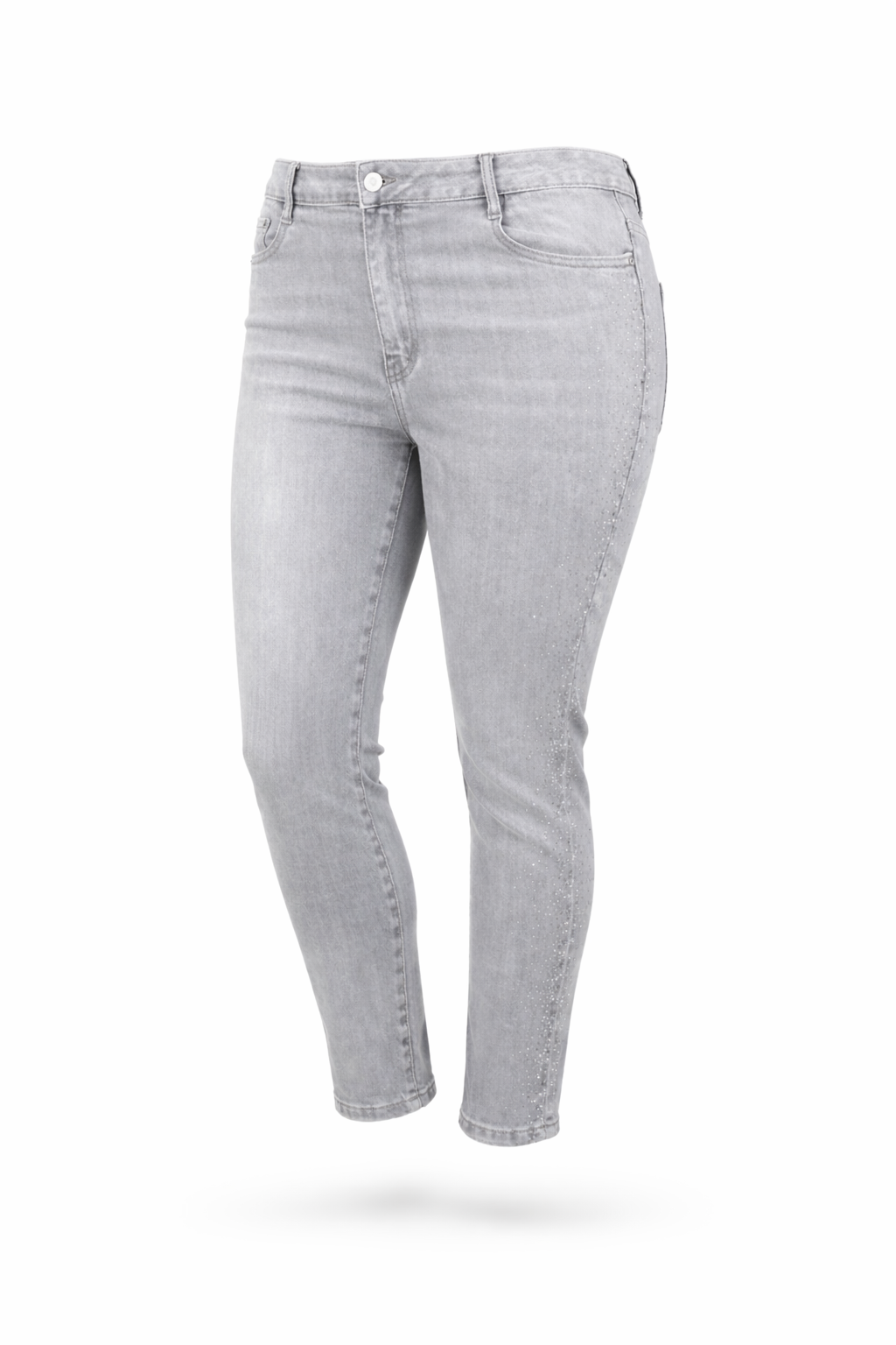 Grey Sparkle Straight-Leg Jeans, Gr. 36-46