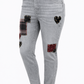 Jeans Pailletten + Patches grau, Gr. 36-42