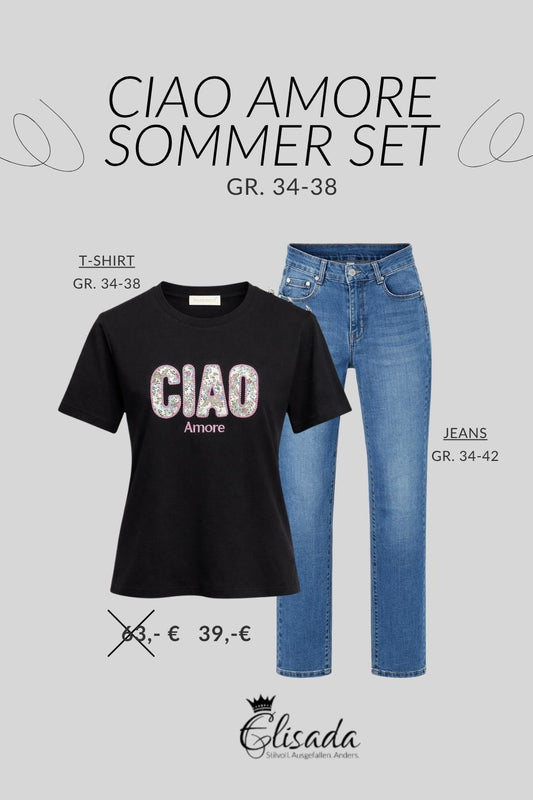 Ciao Amore Sommer Set schwarz, Gr. 34-38