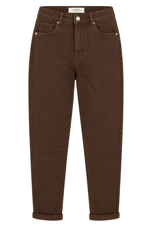Mom-Fit Jeans "CoCo" schokobraun, Gr. 34-42