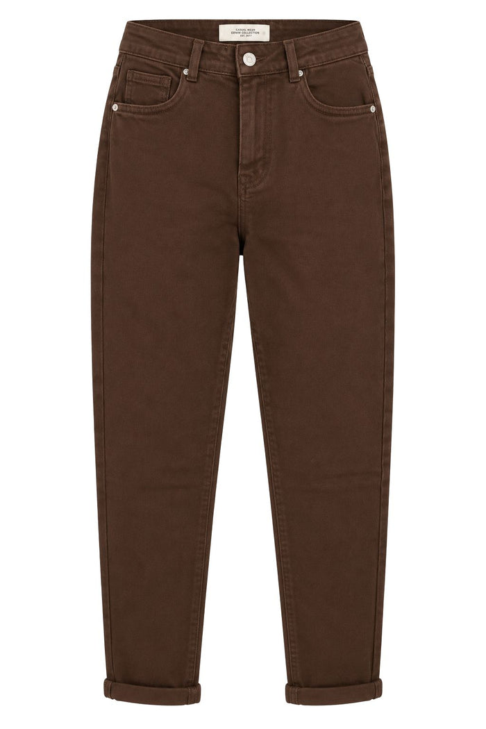 Mom-Fit Jeans "CoCo" schokobraun, Gr. 34-42