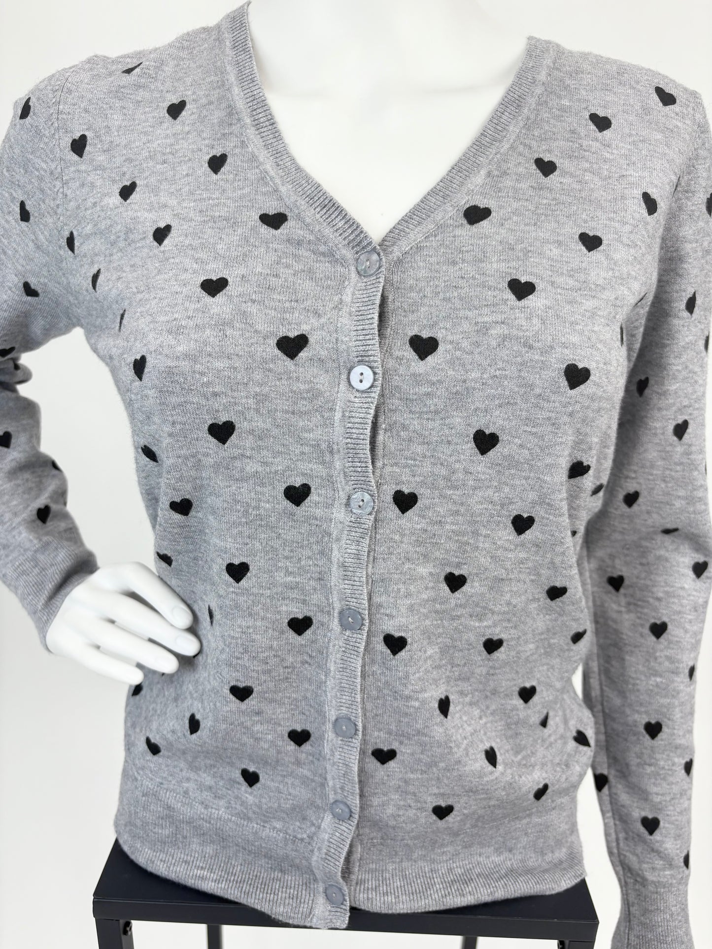 Cardigan Herz versch. Farben, Gr. 36-40