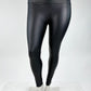 Leggins Lederoptik schwarz , Gr. 34-42