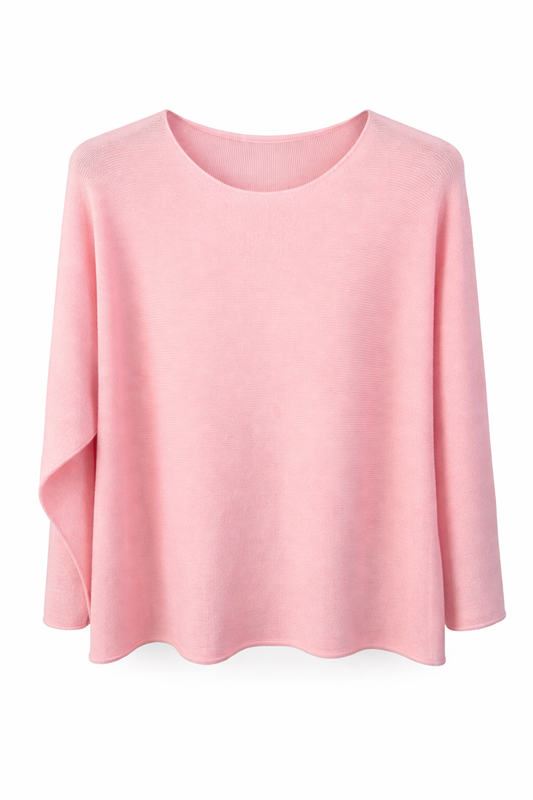 Pullover Rundhalsauschnitt rosa, Gr. 36-42