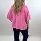 Pullover kurzarm pink, Gr. 36-44