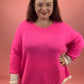 Oversize Pullover Stern Rücken pink, Gr. 40-46