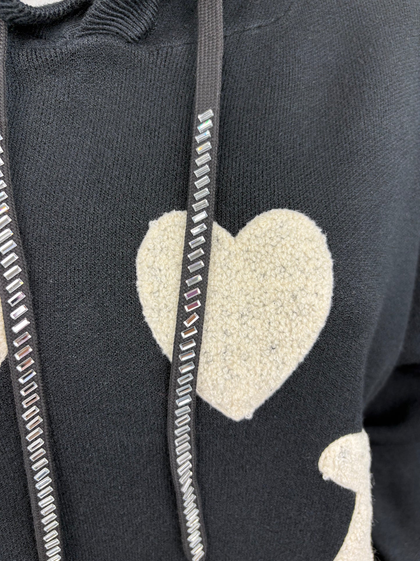 Hoodie Smiley schwarz, Gr. 36-42