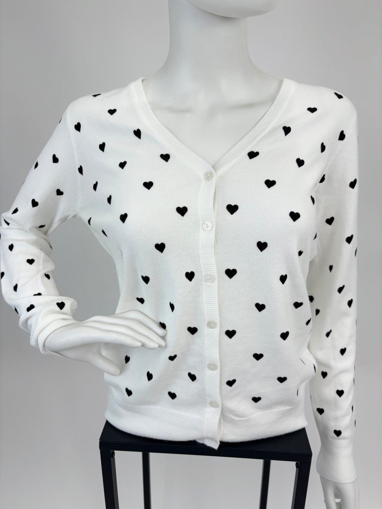 Cardigan Herz versch. Farben, Gr. 36-40