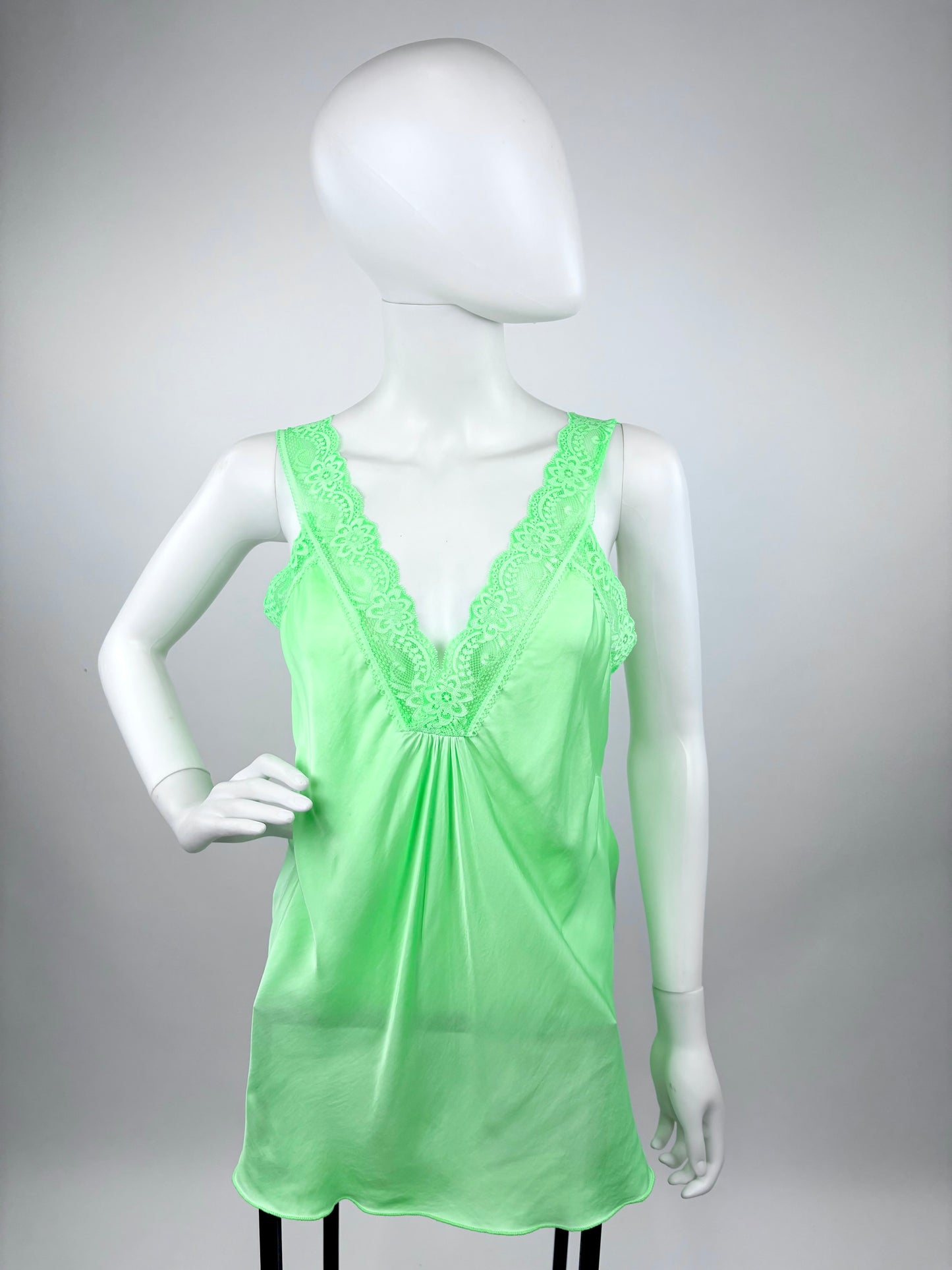 Spitzen-Top neongrün, Gr. 36-44