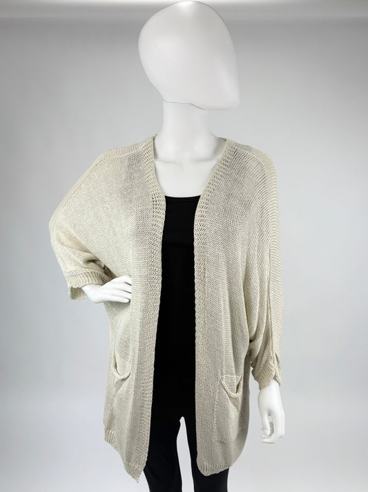 Strickcardigan kurz beige, Gr. 36-42
