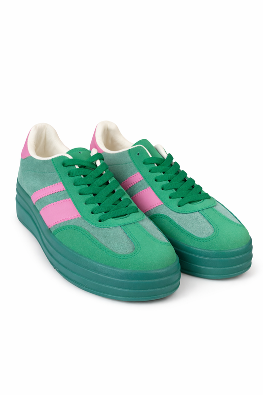 Sneaker grün/pink, Gr. 41