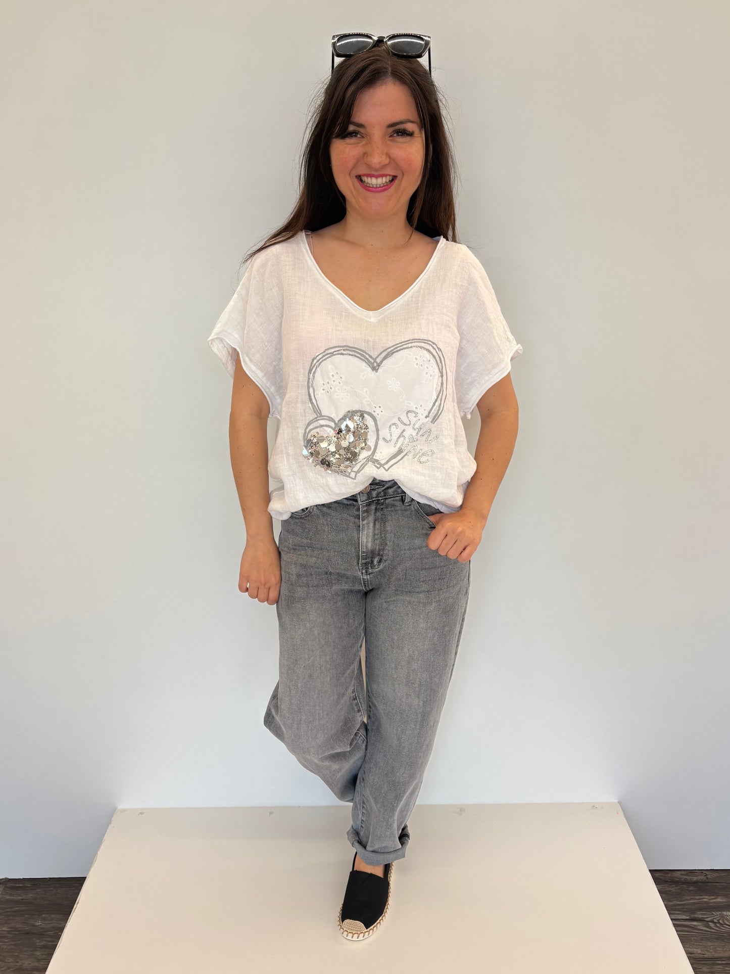 Balloon Fit Jeans grau, Gr. 34-42
