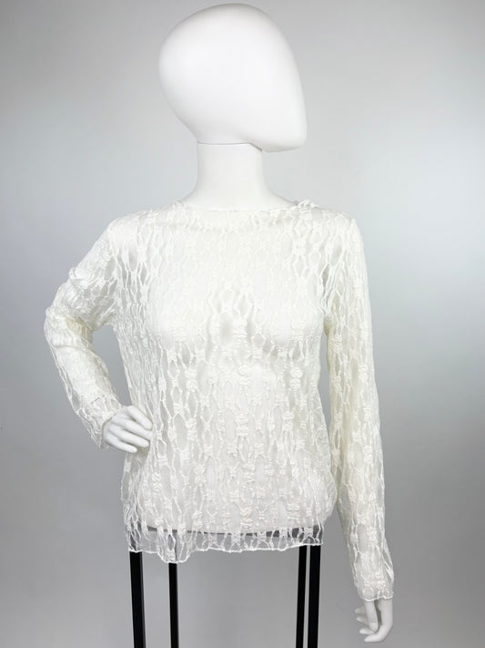 Zartes Spitzenoberteil weiß, Gr. 36-42