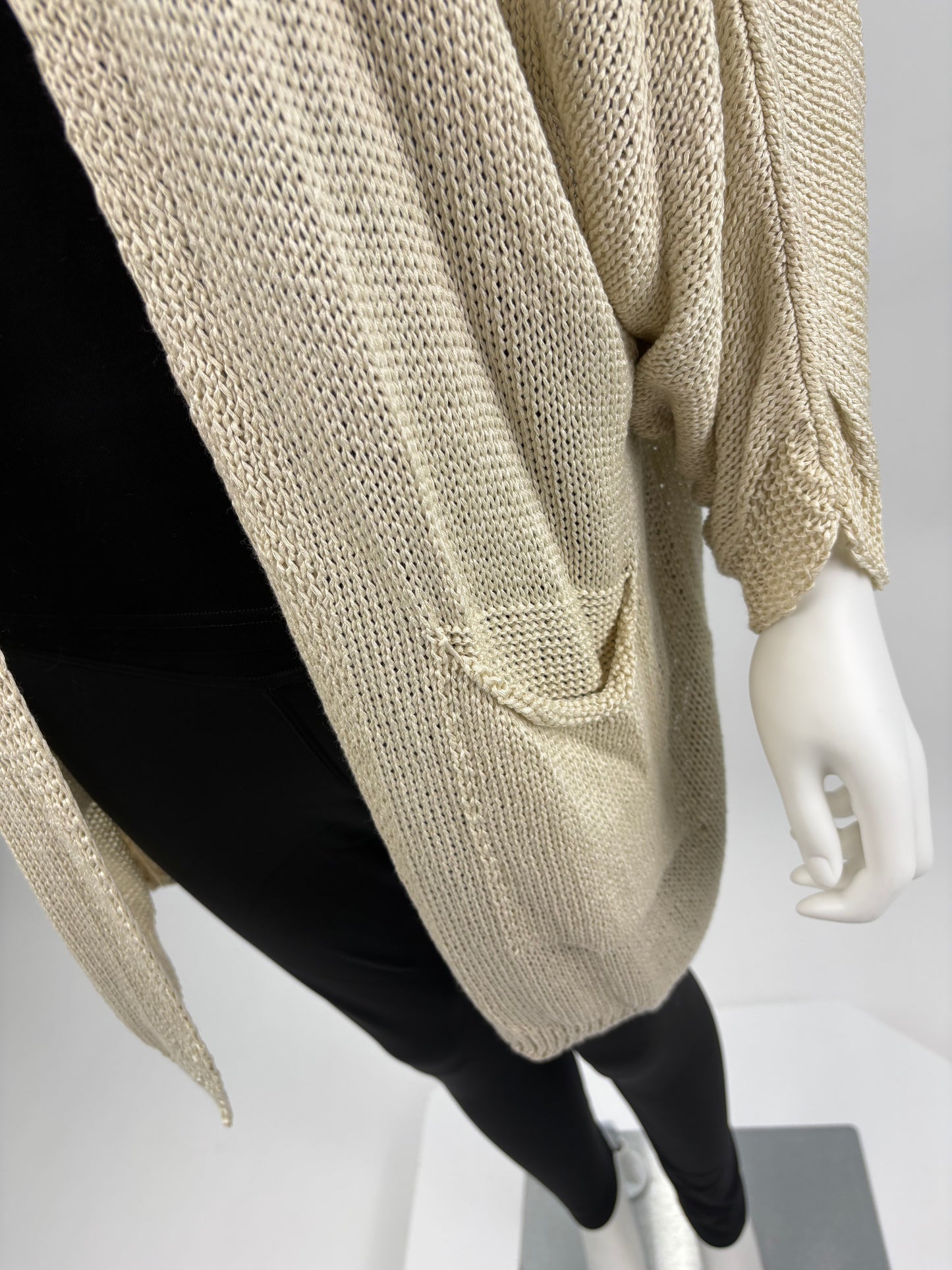 Strickcardigan kurz beige, Gr. 36-42