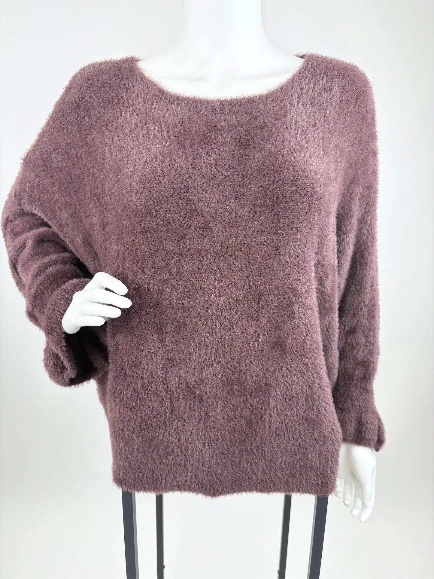 Flauschpullover braun, Gr. 38-44