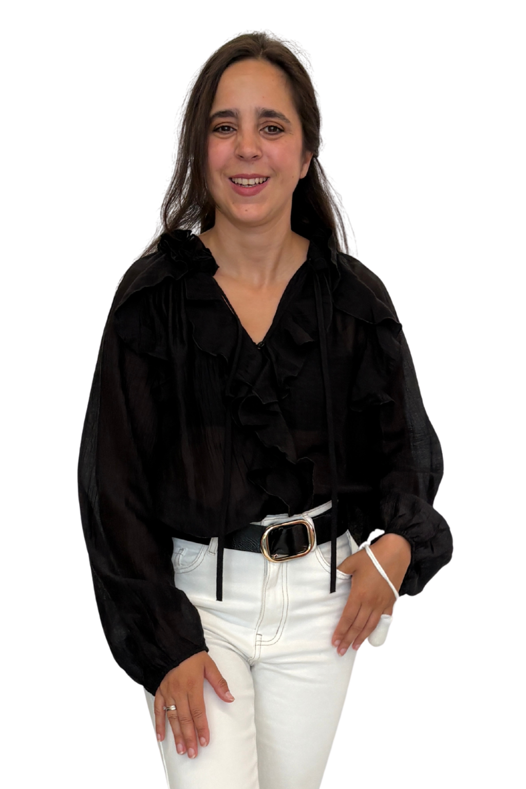 Volantbluse Elegant, Gr. 36-40
