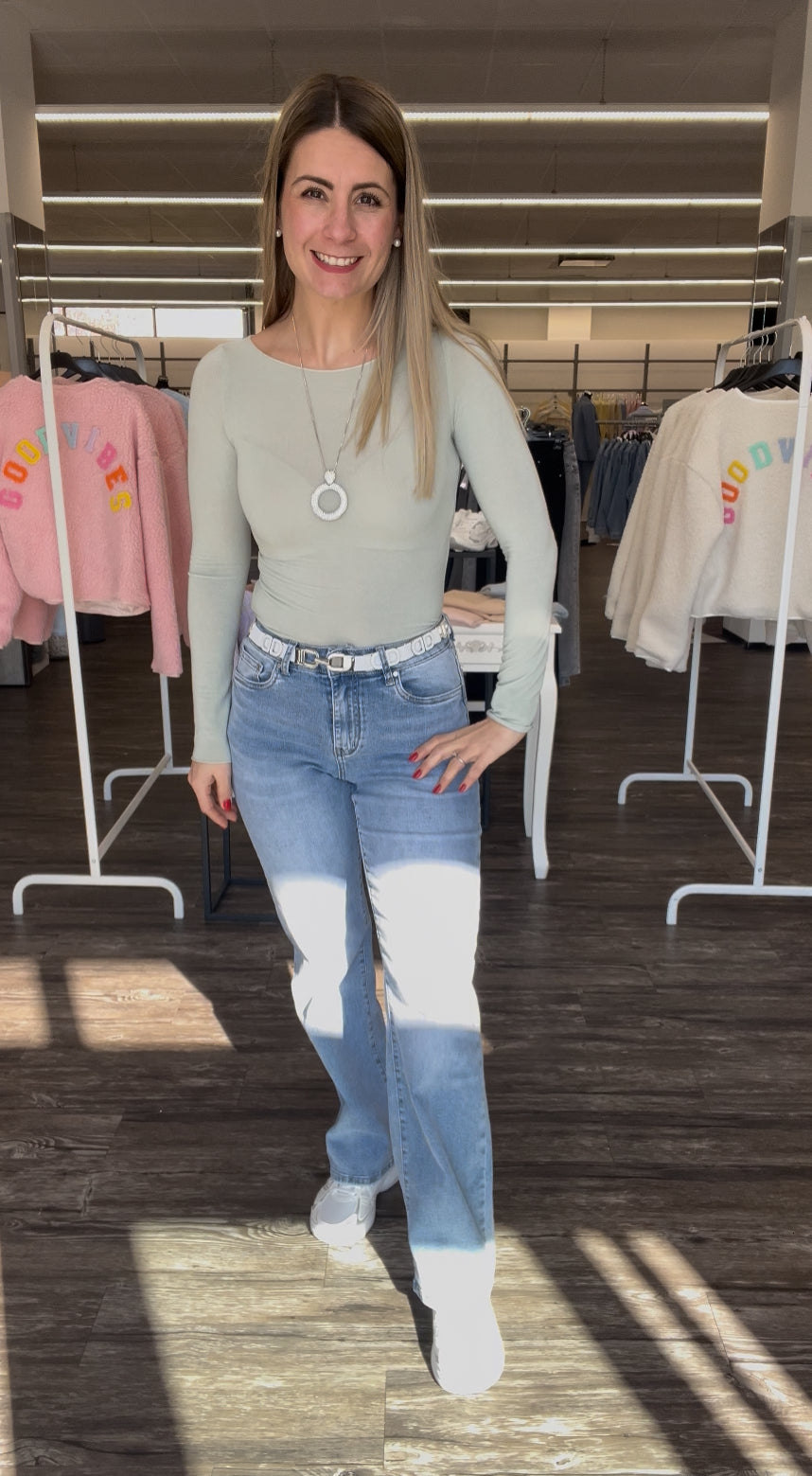 Basic-Shirt matcha, Gr. 36-40