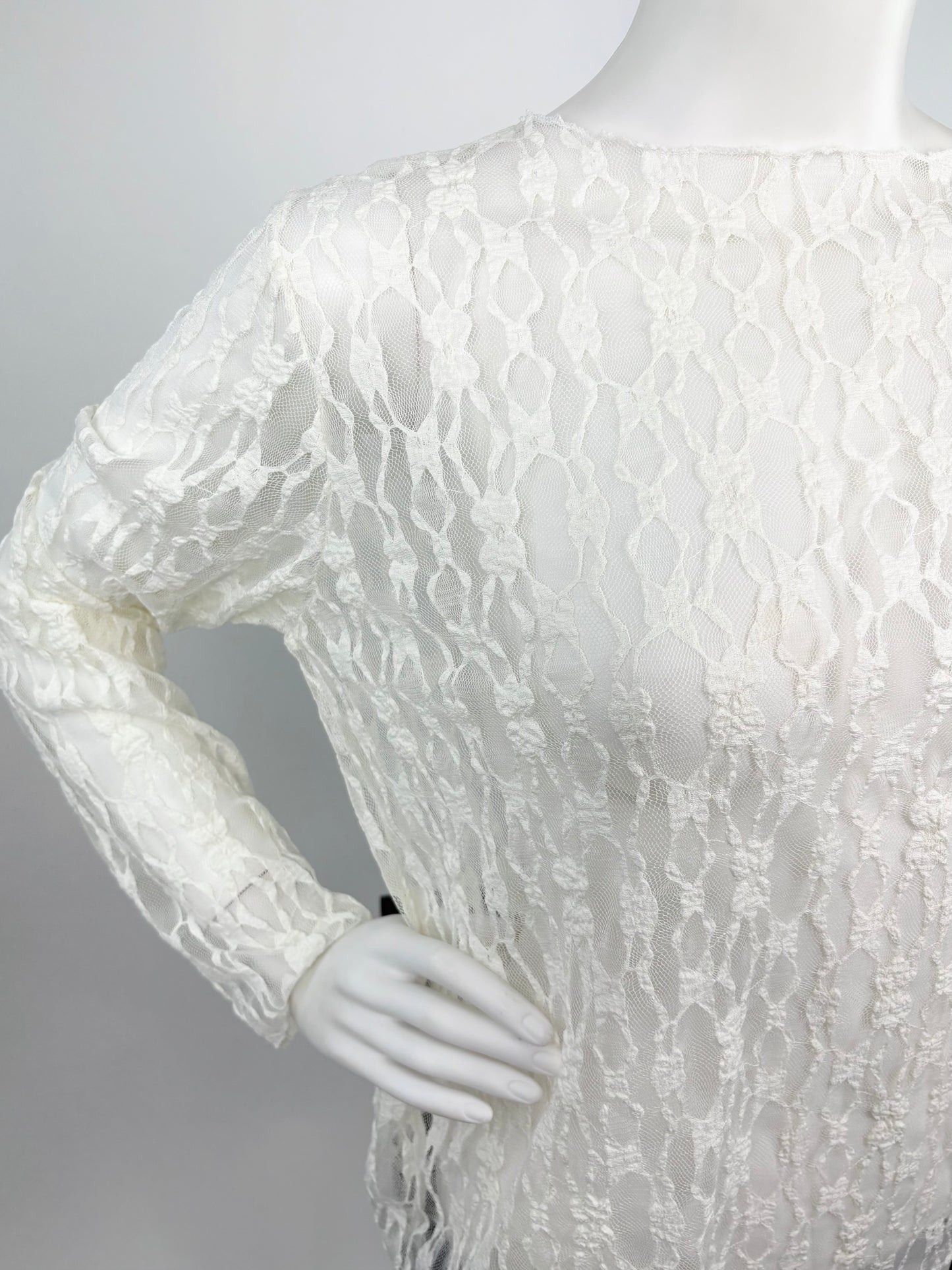 Zartes Spitzenoberteil weiß, Gr. 36-42