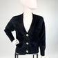 Strickjacke mit Knöpfen schwarz, Gr. 36-42