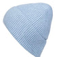 Glitzernde Strickmütze hellblau