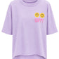 Shirt "Happy" flieder, Gr. 36-42