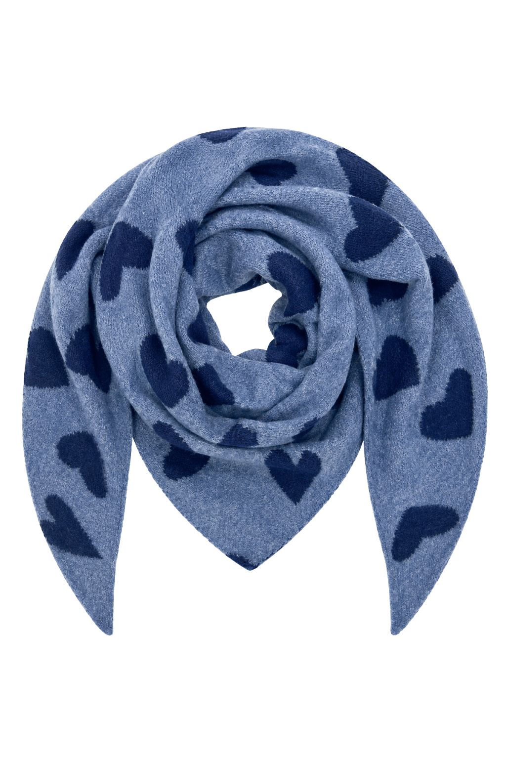 Wendeschal Herzen jeansblau-navy