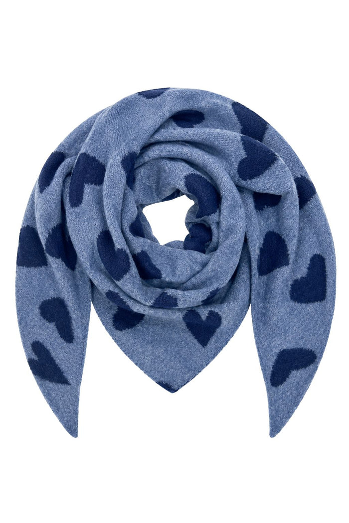 Wendeschal Herzen jeansblau-navy
