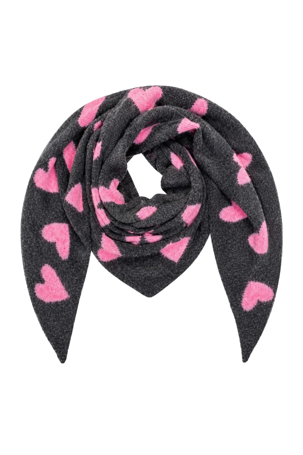 Wendeschal Herzen grau-pink