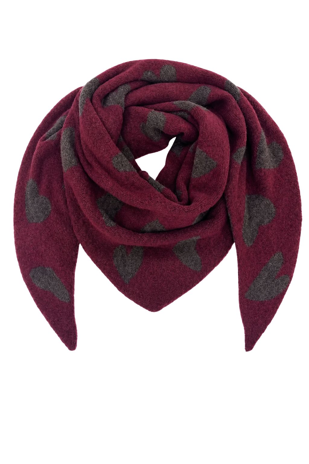 Wendeschal Herzen bordeaux-kaffee