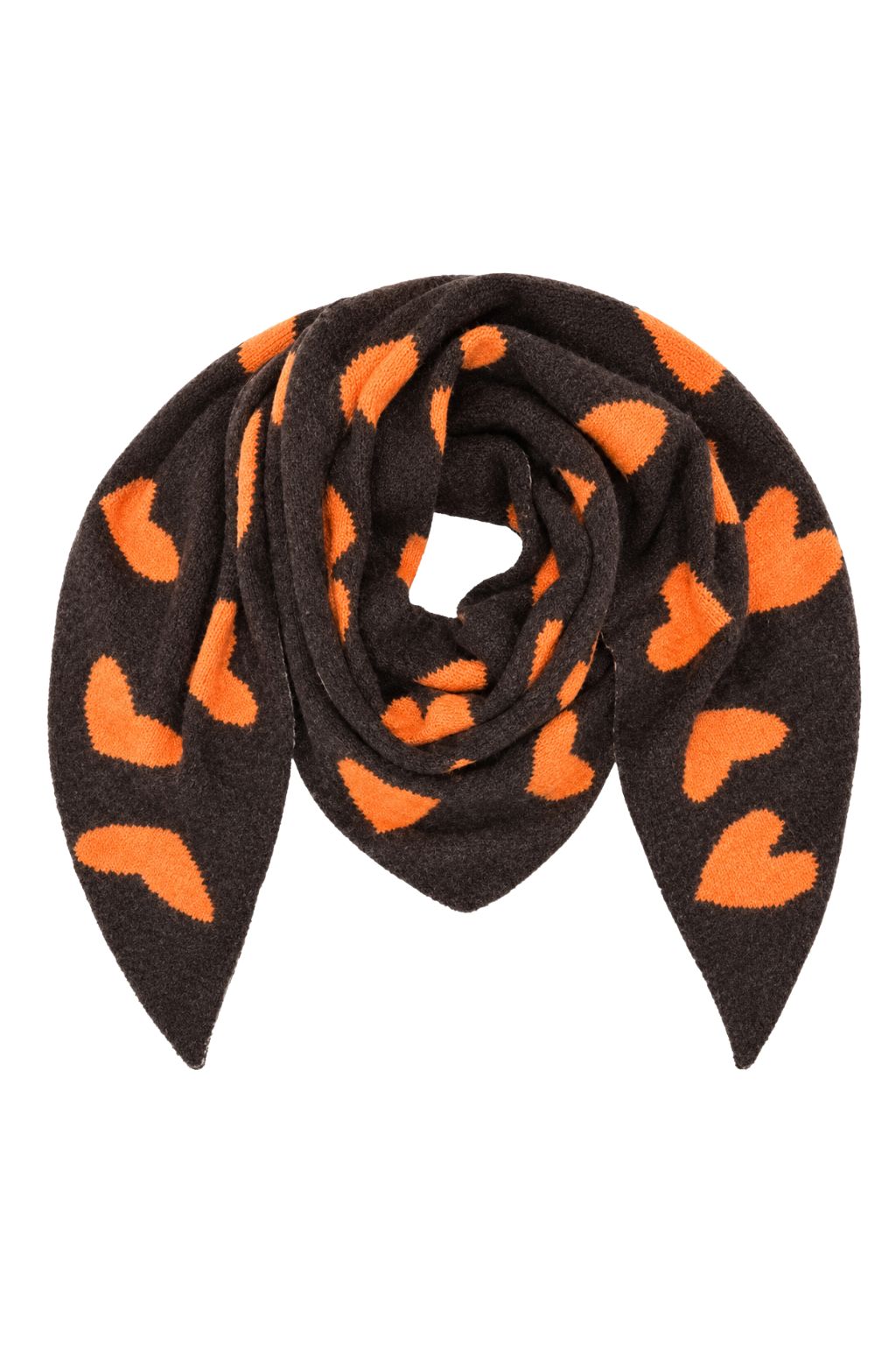 Wendeschal Herzen kaffee-orange