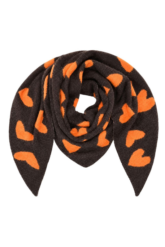 Wendeschal Herzen kaffee-orange