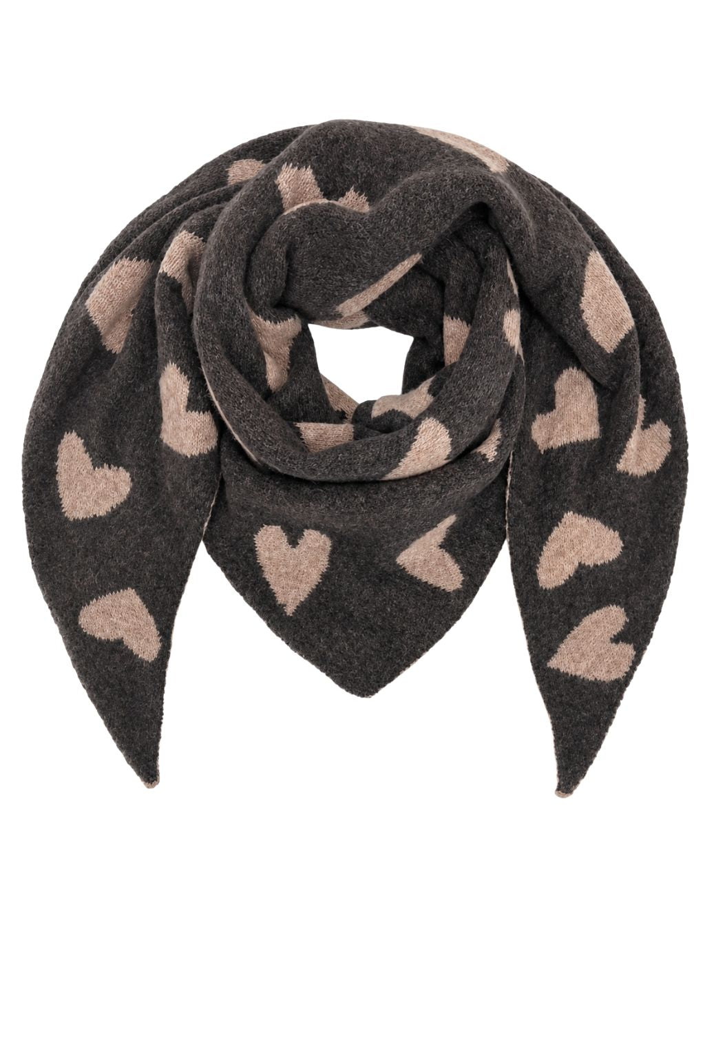 Wendeschal Herzen kaffee-taupe