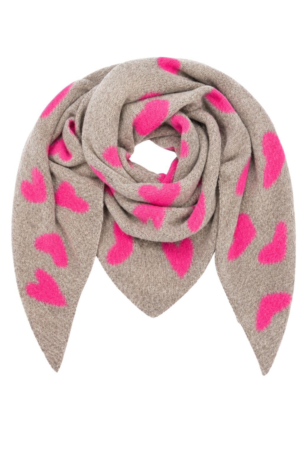 Wendeschal Herzen taupe-pink